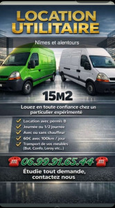 Photo de galerie - Location d’utilitaires pour 60€/jour, 100km inclus. 