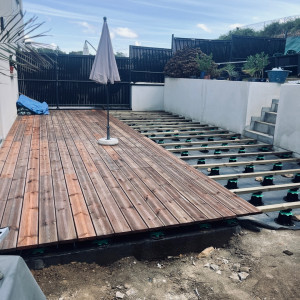 Photo de galerie - Pose de terrasse bois, 62 m²