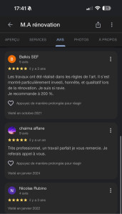 Photo de galerie - Les avis de nos clients plus que satisfait 