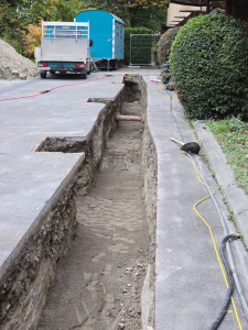 Photo de galerie - Fouille géothermie et alimentation électrique 