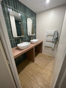 Photo de galerie - Rénovation intégrale d'une salle de bain avec agrandissement de la douche