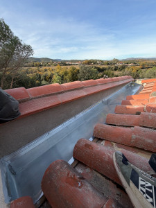 Photo de galerie - Chéneau en zinc sur mesure 