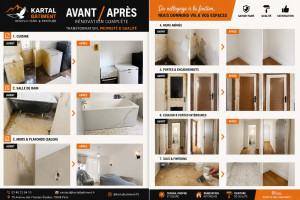 Photo de galerie -     Avant / Après – Rénovation complète de la cuisine.