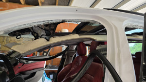 Photo de galerie - Remplacement guides et cables toit ouvrant Alfa Romeo Giulia Veloce