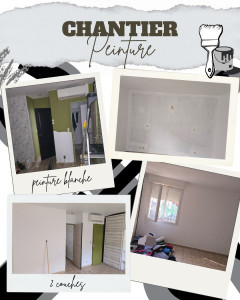 Photo de galerie - 2,3 couches de peintures sur des murs colorés