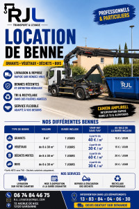 Photo de galerie - Location benne à gravât , bois , DIB, végétaux 