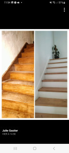 Photo de galerie - Escalier avant/après 