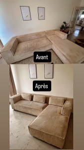 Photo de galerie - Nettoyage en profondeur du canapés 