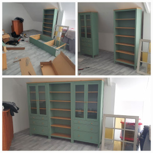 Photo de galerie - Montage bibliothèque Billy ikea 
