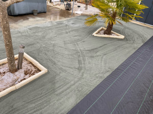 Photo de galerie - Préparation pour pose de gazon synthétique 