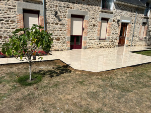 Photo de galerie - Pose de dalles sur plots