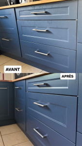 Photo de galerie - Avant / Après Nettoyage meuble cuisine en profondeur 