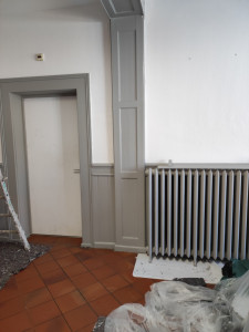 Photo de galerie - Peinture murs, boiserie et radiateur.