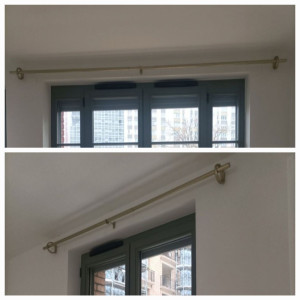 Photo de galerie - Pose de tringles à rideau...