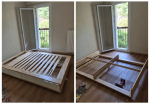 Photo de galerie - Montage d'un lit Ikea