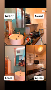 Photo de galerie - Nettoyage avant et après d’une cuisine et la douche 