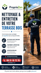 Photo de galerie - Nettoyage et dégrisement et traitement des terrasses bois 