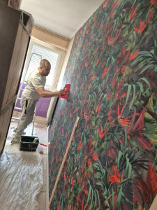 Photo de galerie - Pose de papier peint 