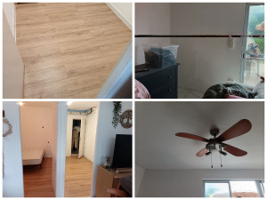 Photo de galerie - Parquet plus placo et peinture 