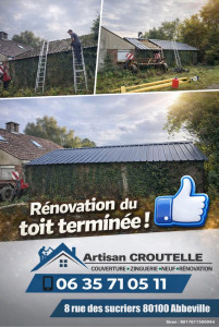 Photo de galerie - Pose d’un nouveau bac acier 