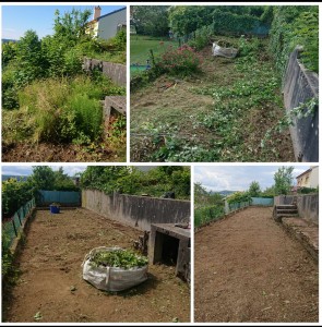 Photo de galerie - Défrichage et engazonnement d'un jardin 