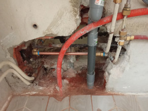 Photo de galerie - Réparation fuite cuivre arrivé d'eau 