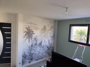 Photo de galerie - Panneau couleurs+ tapisserie 