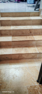 Photo de galerie - Pose de travertin 