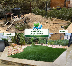 Photo de galerie - ? Aménagement extérieur réalisé à Nissan-Lez-Enserune ?

Transformation complète de cette entrée de maison avec la réalisation des travaux suivants :

Pose gazon synthétique
Apport de cailloux
Réalisation des plantations
Installation goutte à goutte