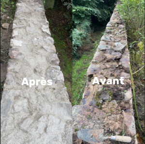 Photo de galerie - Réparation d’un mur en pierre 