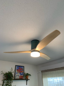 Photo de galerie - Pose de ventilateur plafond en 1,5h (après intervention)