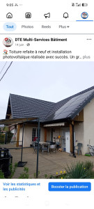 Photo de galerie - ? Toiture refaite à neuf et installation photovoltaïque réalisée avec succès. Un grand merci à nos clients pour leur confiance