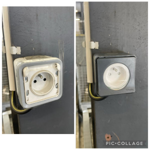 Photo de galerie - Remplacement de prise de courant 