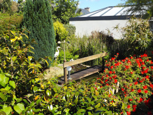 Photo de galerie - Jardin fleurs bassin petit pont