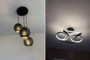 Photo de galerie - Pose et installation de luminaires – Suspensions, plafonniers et LED