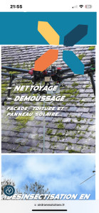 Photo de galerie - Nettoyage demoussage de toiture et façade par drone. rapidité, efficacité, sécurité, nos produits sont 100% biocide 