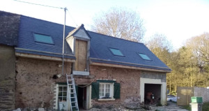 Photo de galerie - Toiture ardoise naturel 