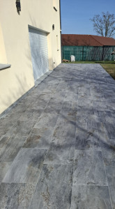 Photo de galerie - Pose carrelage sur une terasse exterieur 50 m2