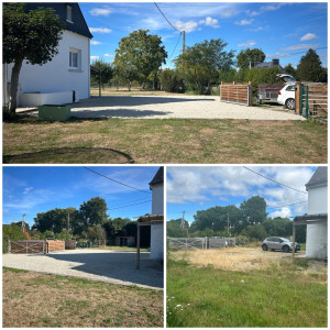 Photo de galerie - Réfection d’un parking - décaissement + pose géotextile + ajout du nouveau gravier - remise en état complète du jardin également 
