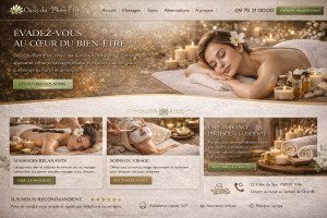 Photo de galerie - Maquette de site vitrine pour spa / institut bien-être.