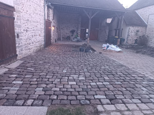 Photo de galerie - Pose de pavés Napoléon sur 55m2