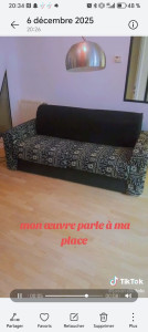 Photo de galerie - Housse panne et tissu uni noir 