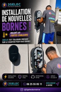 Photo de galerie - Encore une nouvelle pose de borne Legrand aujourd’hui 
