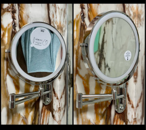 Photo de galerie - Installation sur carrelage miroir grossissant