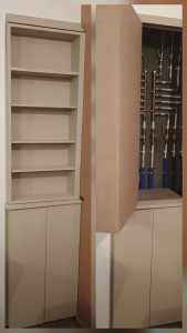 Photo de galerie - Fabrication sur mesures d'une bibliothèque ouvrante 