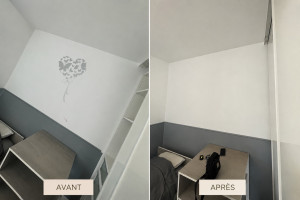Photo de galerie - Reprise en peinture suite à la dépose d’un sticker