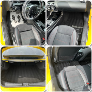 Photo de galerie - Avant/après nettoyage intérieur complet d’une Mercedes CLA 