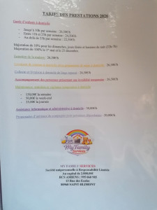 Photo de galerie - Tarifs société 