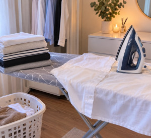 Photo de galerie -  Repassage soigné et minutieux, pour un linge impeccable et parfaitement plié. 