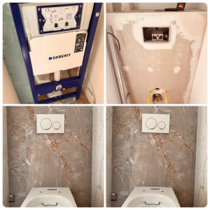 Photo de galerie - Re fait  à toilette suspendu 